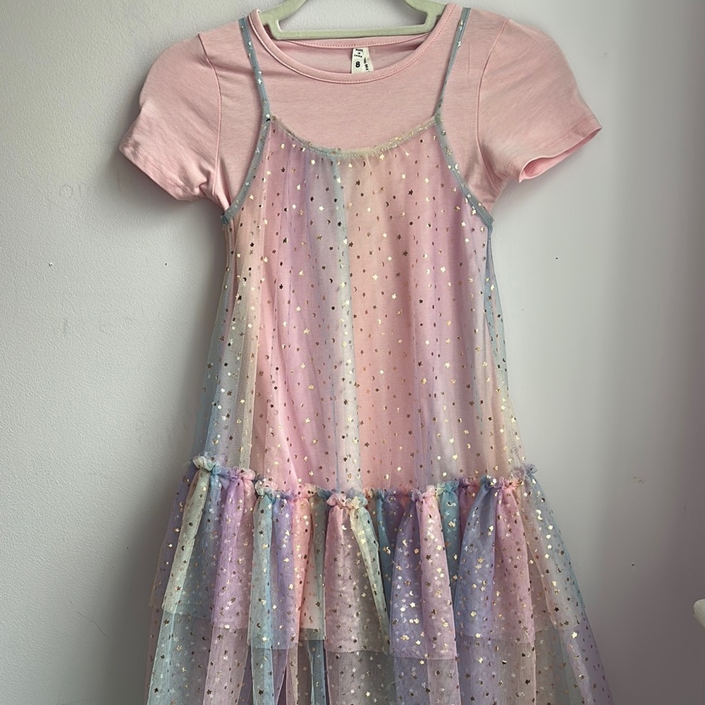 Pink and Pastel Rainbow Dress